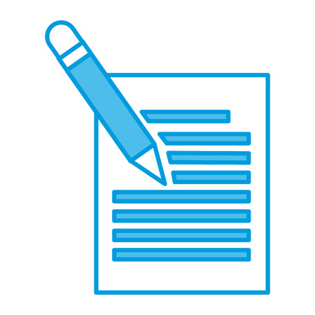 Sheet with pencil icon vector illustration graphic design.のイラスト素材