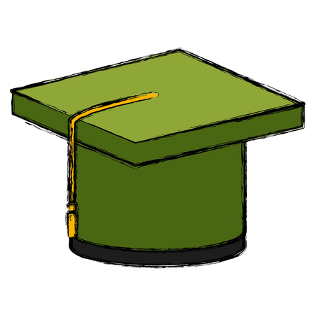 Graduation hat symbol icon vector illustration graphic design.のイラスト素材