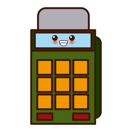Dataphone electronic payment cute cartoon vector illustrationのイラスト素材
