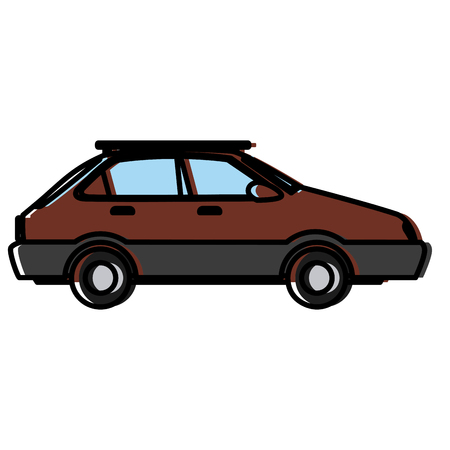 Car sideview vehicle icon vector illustration graphic designのイラスト素材