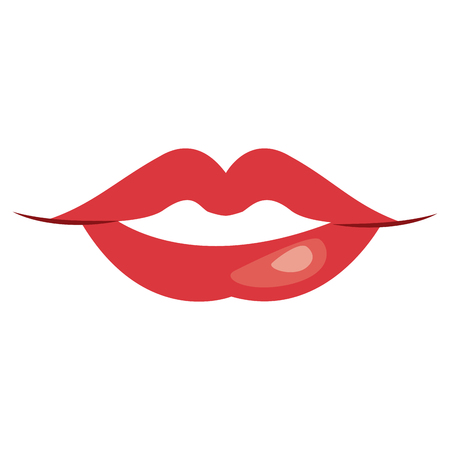 Sexy lips cartoon icon vector illustration graphic designのイラスト素材