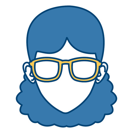 Woman face with sunglasses icon vector illustrationgraphic designのイラスト素材