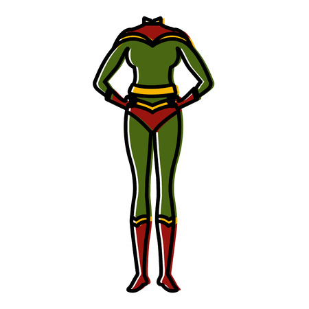 Super women costume icon illustration graphic design.のイラスト素材