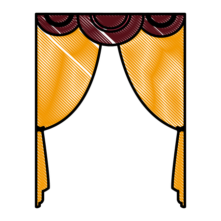 theater curtains isolated icon vector illustration graphic designのイラスト素材