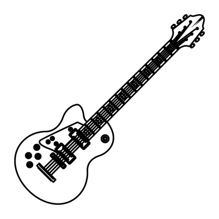Electric guitar music instrument icon vector illustration graphic designのイラスト素材