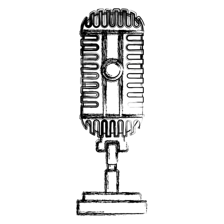 Vintage microphone isolated icon illustration graphic design.のイラスト素材