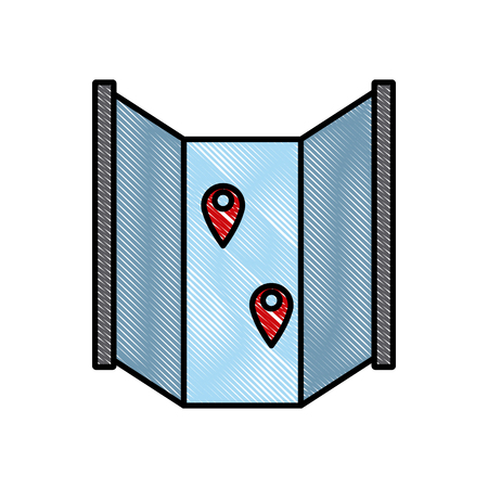 Map locations pins icon vector illustration graphic designのイラスト素材