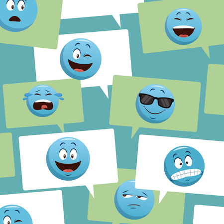 Emojis chat icons icon vector illustration graphic designのイラスト素材