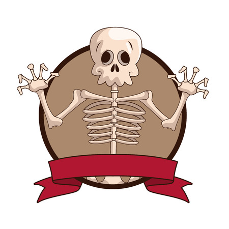 Skull videogame character cartoon icon vector illustration graphic designのイラスト素材