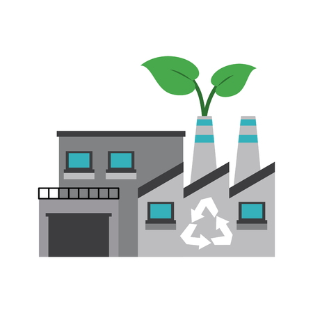 Green factory symbol icon vector illustration graphic designのイラスト素材