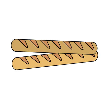 Baguette french bread icon vector illustration graphic designのイラスト素材