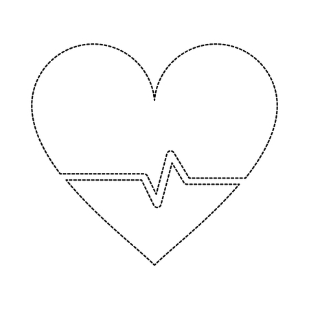 Heartbeat medical symbol icon vector illustration graphic designのイラスト素材