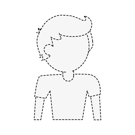 Young man cartoon icon vector illustration graphic designのイラスト素材