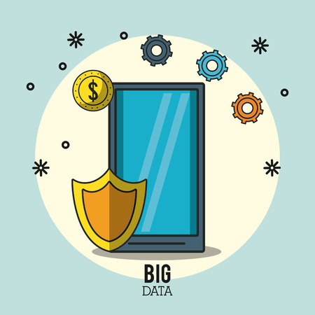 Big data technology icon vector illustration graphicのイラスト素材