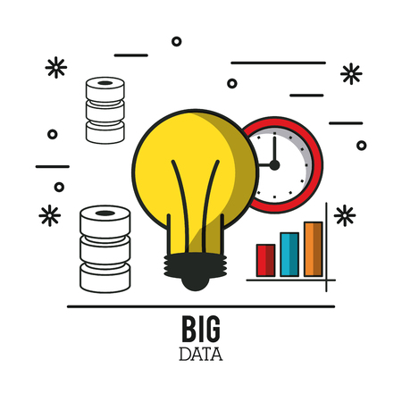 Big data technology icon vector illustration graphicのイラスト素材