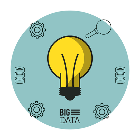Big data technology icon vector illustration graphicのイラスト素材