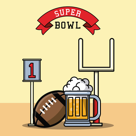 American football bowl tournament icon. Vector illustration graphic design.のイラスト素材