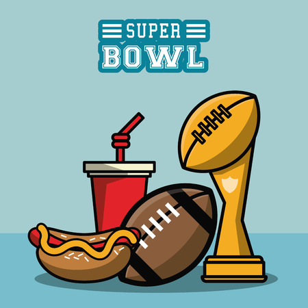 American football bowl tournament icon. Vector illustration graphic design.のイラスト素材