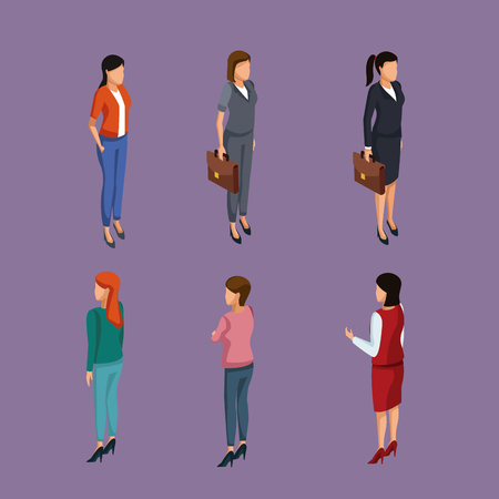 Business women's 3d icon. Vector illustration graphic design.のイラスト素材