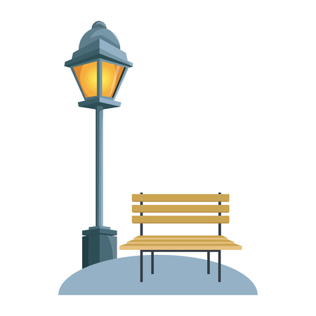 Chair and street light icon vector illustration graphic designのイラスト素材