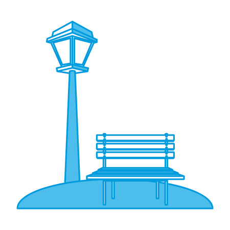 Chair and street light icon vector illustration graphic designのイラスト素材