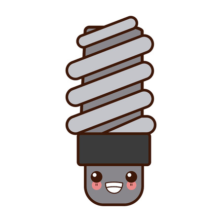Spiral bulb light cute cartoon vector illustration designのイラスト素材