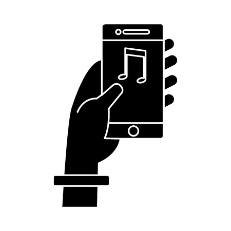 Hand with smartphone icon vector illustration graphic designのイラスト素材