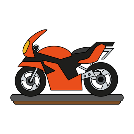 Sport racing motorcycle icon vector illustration graphic designのイラスト素材