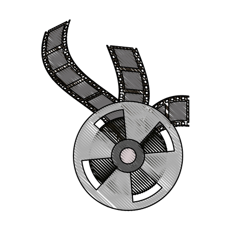 Movie roll reel icon vector illustration graphic designのイラスト素材