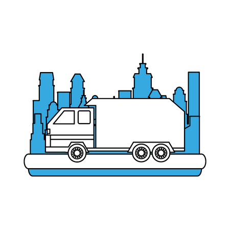 Cargo truck with container icon vector illustration graphic designのイラスト素材