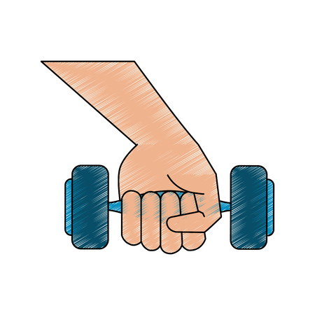 Hand with dumbbell icon vector illustration graphic designのイラスト素材