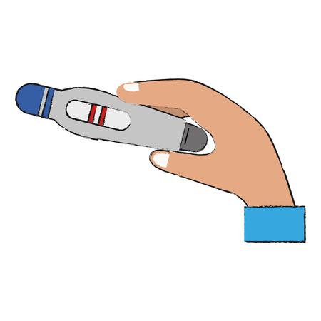 Hand with pregnancy test icon vector illustration graphic designのイラスト素材