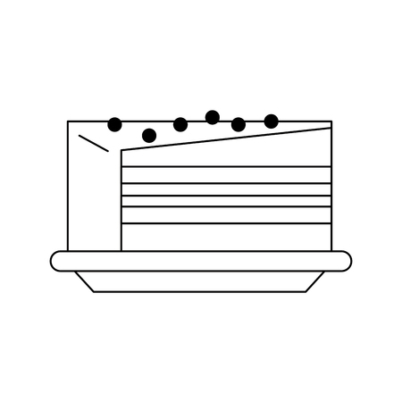 Delicious sweet cake icon vector illustration graphic designのイラスト素材
