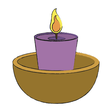 Spa candle aromatherapy icon vector illustration graphic designのイラスト素材