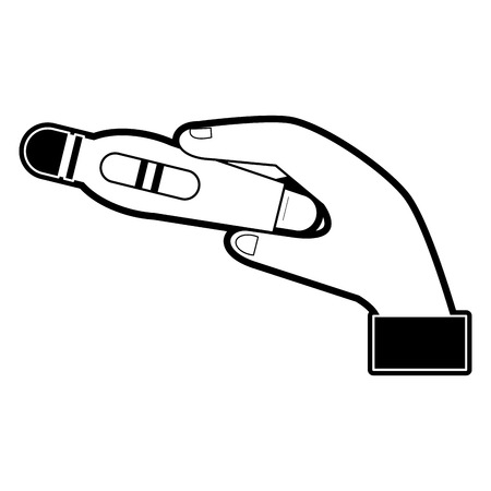 Hand with pregnancy test icon vector illustration graphic designのイラスト素材
