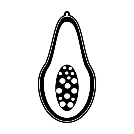 Papaya half cut icon vector illustration graphic designのイラスト素材