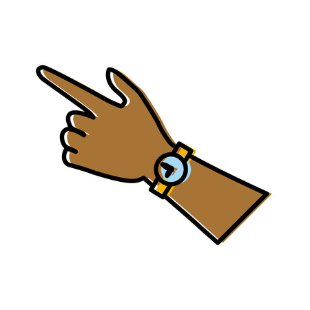 Hand with wristwatch icon illustration graphic designのイラスト素材