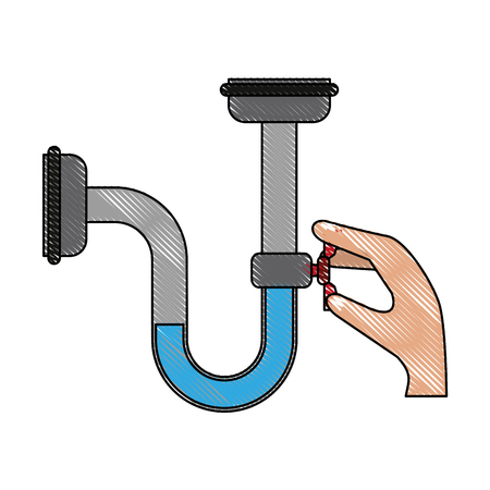 Hands on pipeline icon vector illustration graphic designのイラスト素材