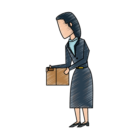 Business woman avatar icon vector illustration graphic designのイラスト素材