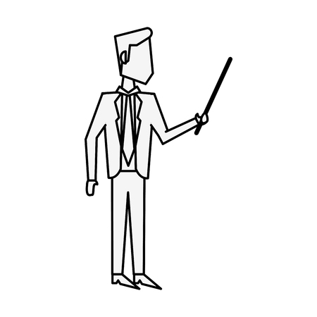 Businessman with winner pose icon vector illustration graphic designのイラスト素材