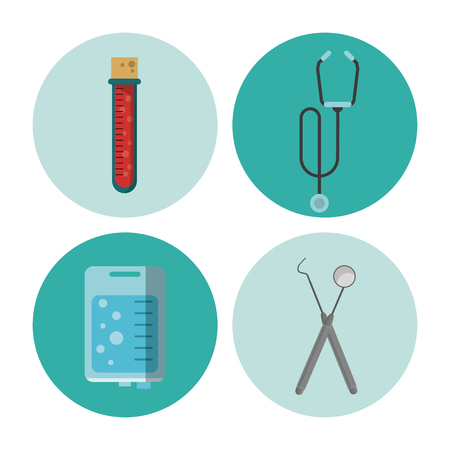 Medical round symbols icon vector illustration graphic designのイラスト素材