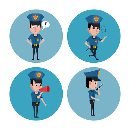 Police officer icons cartoon icon vector illustration graphic.のイラスト素材