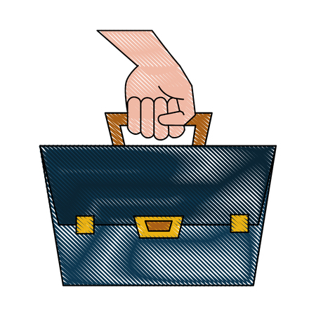 Hand with briefcase icon vector illustration graphic designのイラスト素材