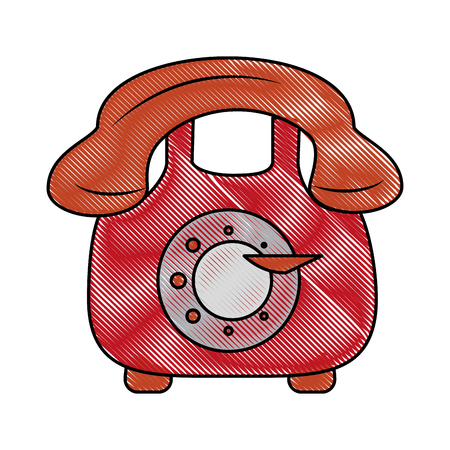 Vintage telephone symbol icon vector illustration graphic designのイラスト素材