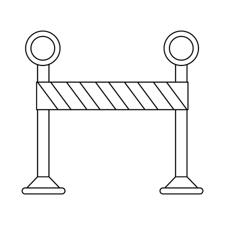 Construction barrier isolated icon vector illustration graphic designのイラスト素材