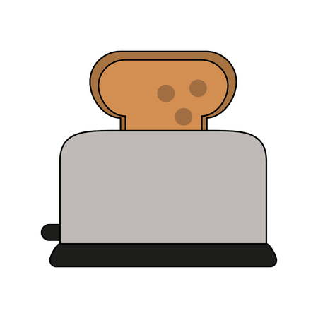 Bread on toaster icon vector illustration graphic designのイラスト素材