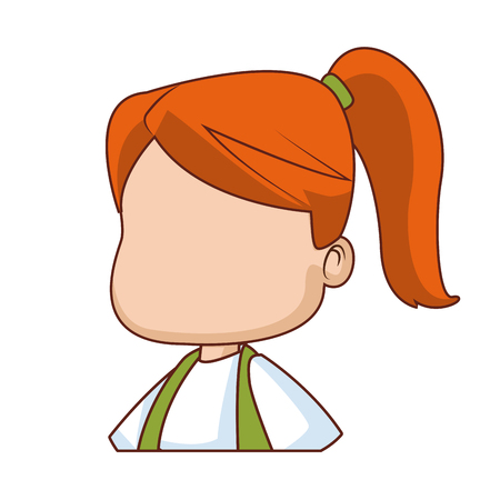 Faceless girl cartoon icon vector illustration graphic designのイラスト素材