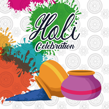 Holi celebration design icon vector illustration graphic designのイラスト素材