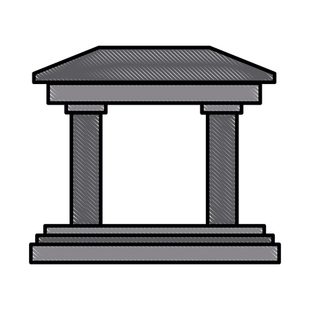 Greek building columns icon vector illustration graphic designのイラスト素材