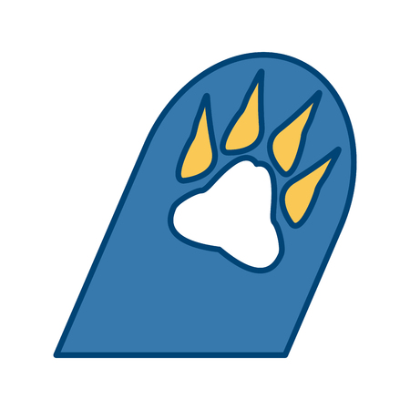 Animal footprint isolated icon vector illustration graphic designのイラスト素材